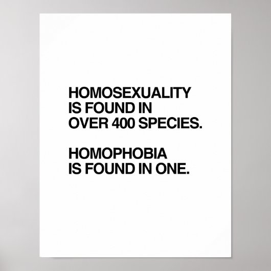 HOMOSEXULITEIT WORDT GEVONDEN BIJ 400 SOORTEN POSTER (Voorkant)
