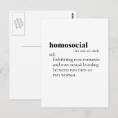HOMOSOCIAAL (definitie) Briefkaart (Voorkant / Achterkant)