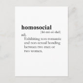 HOMOSOCIAAL (definitie) Briefkaart (Voorkant)