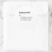 HOMOSOCIAAL RONDE STICKER (Tas)