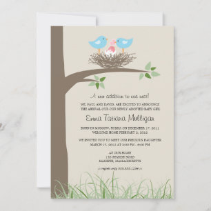 Homostel adoptie aankondiging Baby Bird's Nest