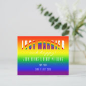 Homostel is net getrouwd met LGBT Gay Wedding Elop Briefkaart (Staand voorkant)