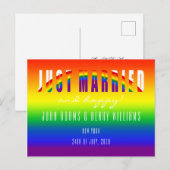 Homostel is net getrouwd met LGBT Gay Wedding Elop Briefkaart (Voorkant / Achterkant)