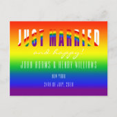 Homostel is net getrouwd met LGBT Gay Wedding Elop Briefkaart (Voorkant)