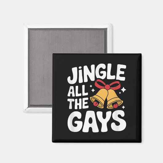 Homoual Christmas Pun Funny Gay Lgbt Xmas Magneet (Voorkant / Achterkant)
