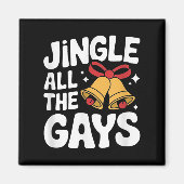 Homoual Christmas Pun Funny Gay Lgbt Xmas Magneet (Voorkant)