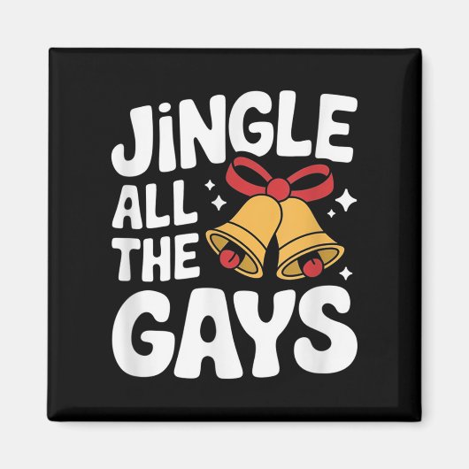 Homoual Christmas Pun Funny Gay Lgbt Xmas  Magneet (Voorkant)