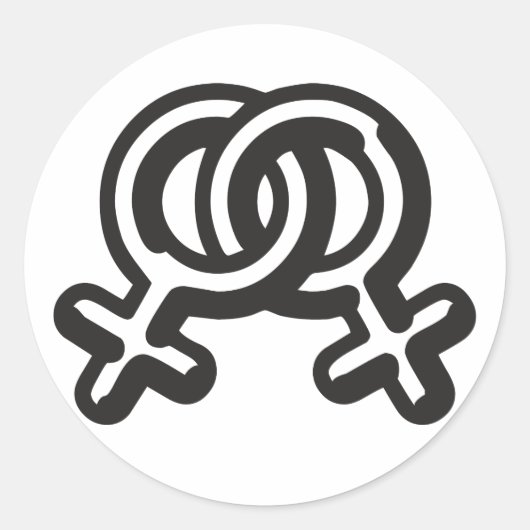HomoWomen Ronde Sticker (Voorkant)