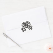 HomoWomen Ronde Sticker (Envelop)