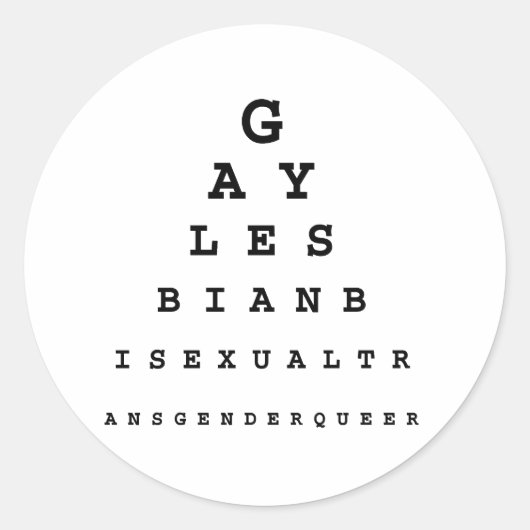 Homoziëntest Ronde Sticker (Voorkant)