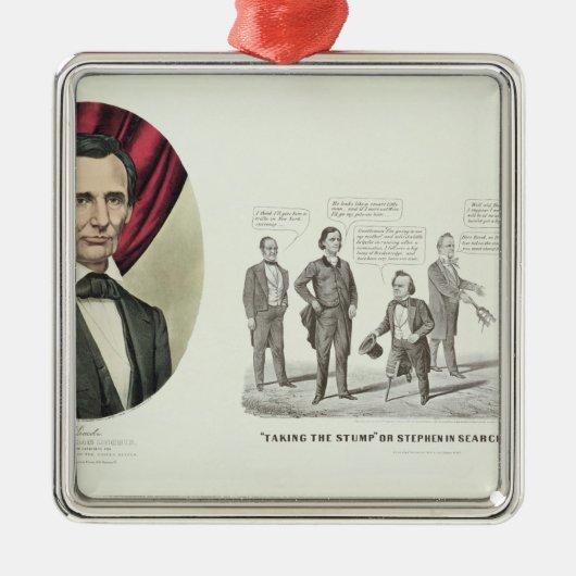 Hon. Abraham Lincoln Metalen Ornament (Voorkant)