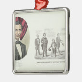 Hon. Abraham Lincoln Metalen Ornament (Links)