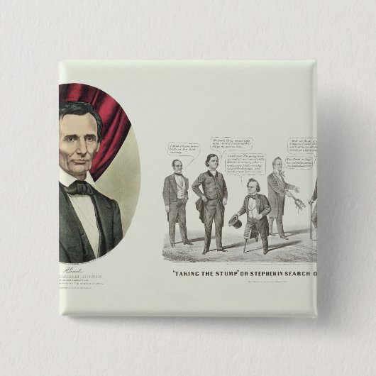 Hon. Abraham Lincoln Vierkante Button 5,1 Cm (Voorkant)