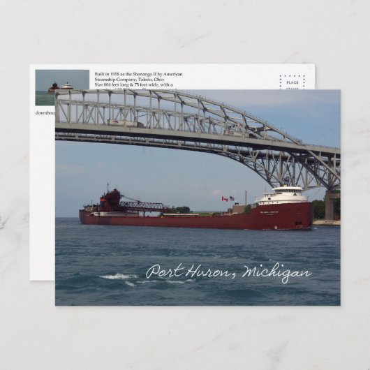 Hon James L. Oberstar Port Huron Post Card Briefkaart (Voorkant / Achterkant)