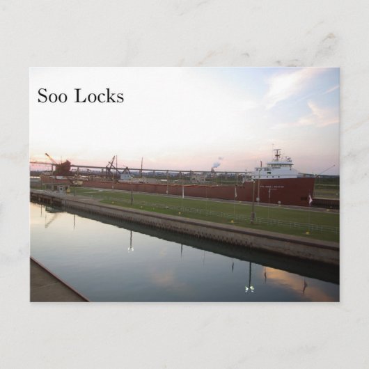 Hon James L. Oberstar Soo Locks Post Card Briefkaart (Voorkant)