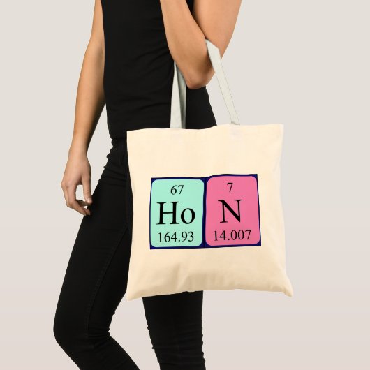 Hon Periodic Table Name canvas tas (Voorkant (product))