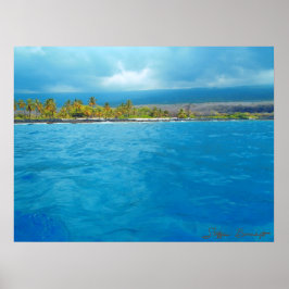 Honaunau Hawaii oceaan - schilderachtig foto-poste Poster