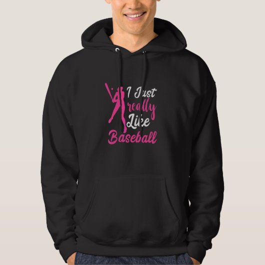 Honbal Ik vind honbal teamsoftbal echt leuk Hoodie (Voorkant)