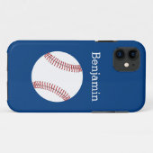 Honbal met aangepaste naam - Koningsblauw Case-Mate iPhone Case (Achterkant (horizontaal))