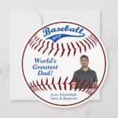 Honbal MVP Aanpasbare Vaderdag Feestdagenkaart (Voorkant)