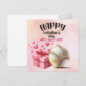 Honbal voor Valentijnsdag met harten Feestdagenkaart (Voorkant / Achterkant)