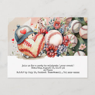 Honbasebal save the date briefkaart