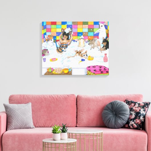 Hond 121 Chihuahua Canvas Afdruk (Insitu (Woonkamer))