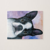 hond 128 color Boston Terrier Legpuzzel (Horizontaal)