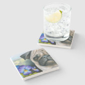 hond 133 stenen onderzetter (Zijkant)