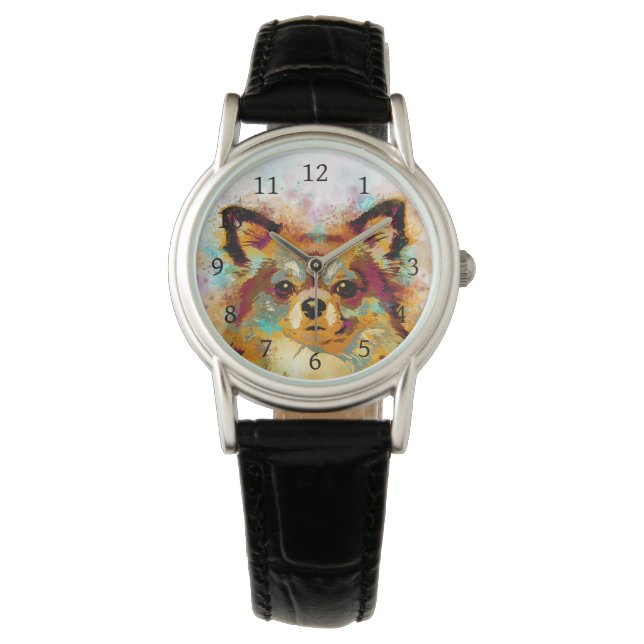 hond 141 Chihuahua Horloge (Voorkant)