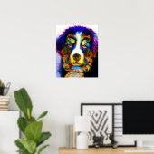 hond 157 Bernese Mountain Poster (Thuiskantoor)