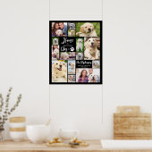 Hond 15 Foto's HOME IS WAAR ONZE HOND IS Custom Poster (Keuken)
