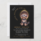 Hond 2024 Totale Zonsverduistering Het Bekijken Pa Kaart (Voorkant)