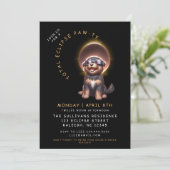 Hond 2024 Totale Zonsverduistering Het Bekijken Pa Kaart (Staand voorkant)