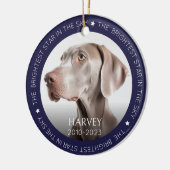 Hond 2 foto Keepsake Pet Memorial Keramisch Ornament (Links)