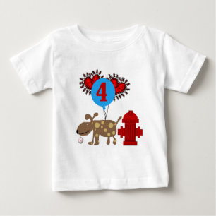 Hond 4e verjaardag Tshirts en geschenken