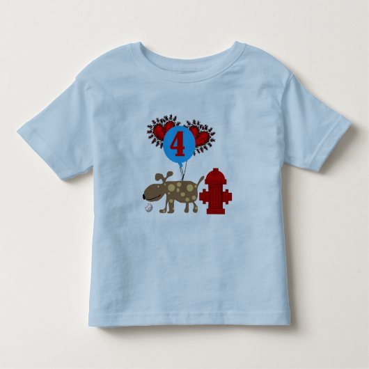 Hond 4e verjaardag Tshirts en geschenken (Voorkant)