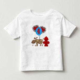 Hond 4e verjaardag Tshirts en geschenken