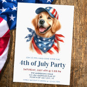 Hond 4th of July Partij Patriottische Labrador Ret Kaart