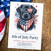 Hond 4th of July Partij Patriottische Labrador Ret Kaart