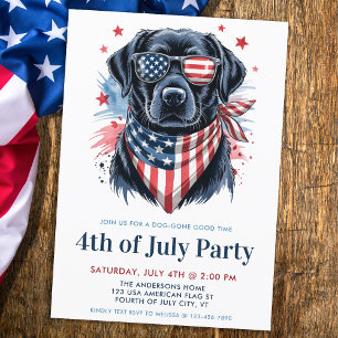 Hond 4th of July Partij Patriottische Labrador Ret Kaart