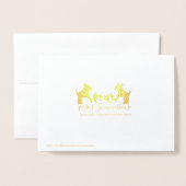 Hond 50ste gouden huwelijksverjaardag folie kaarten (Met envelop)