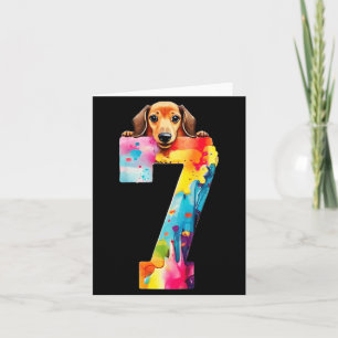Hond 7 Jaar Dachshund Verjaardag Kaart