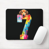 Hond 7 Jaar Dachshund Verjaardag Muismat (Met muis)