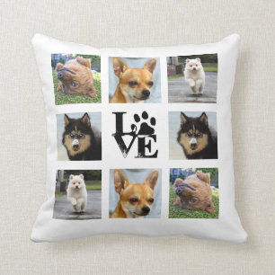 Hond 8 foto instagram collage kussen