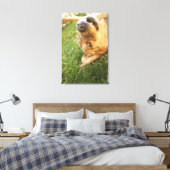 Hond aan de achterkant canvas afdruk (Insitu (Slaapkamer))