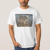 Hond aan de kust t-shirt (Voorkant)