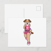Hond aan het hardlopen briefkaart (Voorkant / Achterkant)