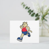 Hond aan het hardlopen met een bril briefkaart (Staand voorkant)