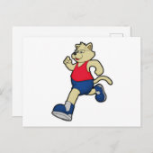 Hond aan het hardlopen met een bril briefkaart (Voorkant / Achterkant)